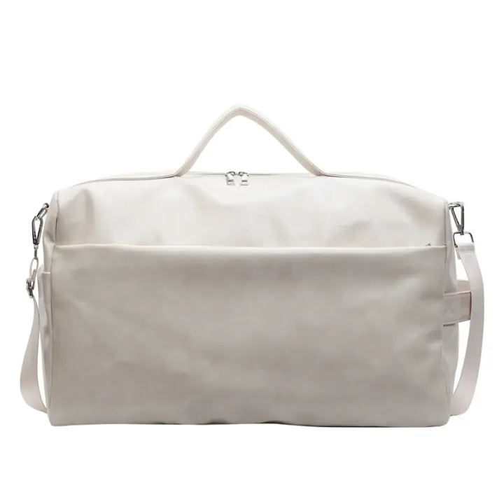 Bolsa de lavado de PU suave para negocios, bolsas de lona de viaje para senderismo al aire libre, natación, paquete de transporte, bolso de equipaje de lujo, mochila Retro de fin de semana - 1