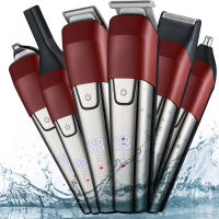 Kit de aseo todo en uno para hombres, recortador de pelo profesional, afeitadora facial corporal, cortadora de pelo eléctrica para Barba, carga usb - details 0