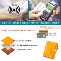 Billetero pequeño para mujer, Tarjeta con protección RFID, Billetero de piel, Regalo para mujer, Billetero de piel auténtica, Color sólido, Elegante - details 4