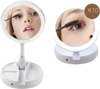 Espejo maquillaje con luz,Plegable y fácil de transportar, adecuado para exteriores y viajes. - details 1