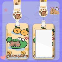 Nuevo Tarjetero de dibujos animados, tarjetero de plástico con cordón para tarjetas de visita de capibara, bonito - details 9