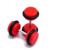 Pendientes colgantes de plata para hombre y mujer, aretes de pluma, 2 piezas, 16G, color negro, estilo Punk, gótico - details 5