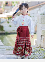 Conjunto de Falda Hanfu para Niñas Otoño 2025 Traje de Estilo Chino Antiguo para Actuaciones de Recitación Zapatos y Ropa - details 14