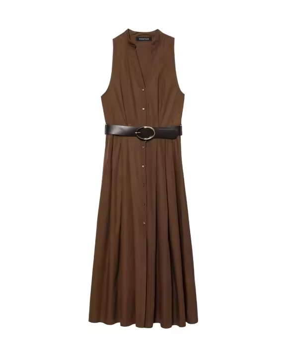 Ropa de mujer europea y americana temperamento elegante con cinturón Vestido midi - 1