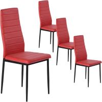 Sillas de Comedor Juego de 4 Sillas de Metal para Cocina, Silla de Mesa Comoda Silla con Asiento Tapizado, Negro - details 88