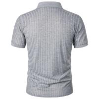 Ropa deportiva para correr para hombre, poste de pie de manga corta de alta elasticidad de verano, suéter básico de punto fino - details 51