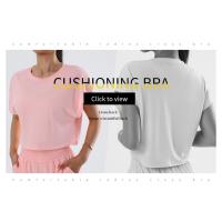 Camiseta de Yoga de Verano Top Casual con Secado Rápido Ropa Suelta y Transpirable de Manga Corta para Mujer Ideal para Correr al Aire Libre - details 0