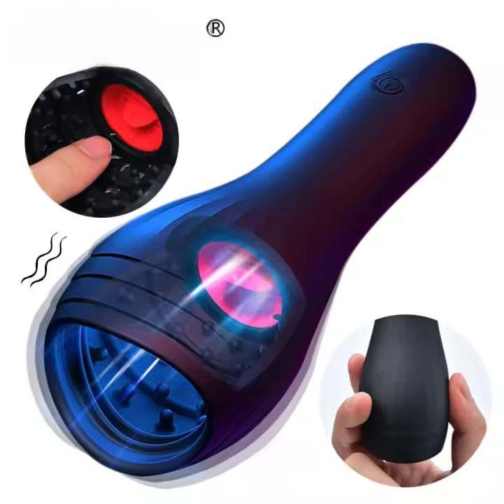 Leten masturbador para lamer la lengua masculina, mamada, orgasmo, masturbación, glande de 10 velocidades, masajeador vibratorio, entrenamiento de resistencia, Juguetes sexuales - 1