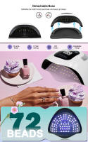 SUN X19 MAX-secador de uñas UV profesional, lámpara de esmalte de Gel de secado rápido, 72 cuentas, 320W - details 3
