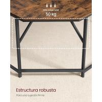 Escritorio en Forma de L, 149 x 149 x 76 cm, Ahorra Espacio, Oficina en Casa, Juegos, Marrón Rústico y Negro Tinta LWD73X - details 11