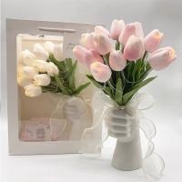 Lámpara LED de noche de tulipán, lámpara de mesa de flores artificiales, ramo de flores simuladas, ramo decorativo - details 3