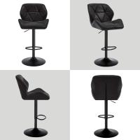 Sillas de Bar Taburete Regulables en Altura Design de Resalto con Cojín de Terciopelo - details 49