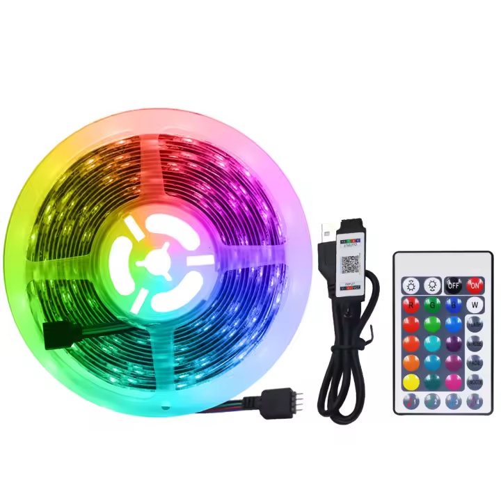 GAHADA Tira de LED RGB 5V 5050 30LEDs/M Control por Voz Aplicación Bluetooth Impermeable - 1