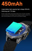 2025 nuevo Reloj inteligente GPS militar al aire libre pantalla de alta definición amoled de 1,43 pulgadas, linterna LED potente, llamada bluetooth, monitoreo de frecuencia cardíaca y presión arterial 100 + Reloj inteligente impermeable en modo deportivo - details 11
