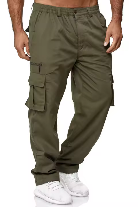 Pantalones cargo para hombre, Pantalón recto informal, otoño - 1