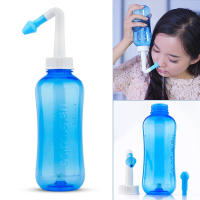 Irrigador Nasal de 300ML para adultos y niños, botella de enjuague, Protector Nasal, evita Sinusitis, rinitis alérgica, olla Neti - details 1