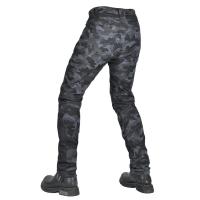 Jeans de motocicleta para hombres y mujeres, camuflaje azul malla de verano transpirable locomotora slim-fit anti-caída pantalones de ciclismo. - details 3