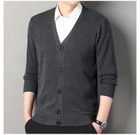 Cardigan Casual para Hombres Cuello en V Pantalón de Moda de Otoño e Invierno Tejido de Botones - details 11