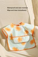 Delantal impermeable de manga corta para bebé, niño y niña, babero de alimentación suave, ropa para eructar - details 0