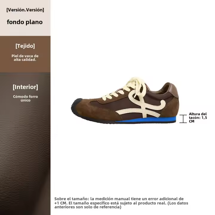 Cuero retro Dexun zapatos nuevo ligero suela suave cómodo ins ocio deportes Forrest Gump zapatos marea - 1