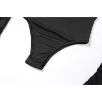 Body De Encaje Sexy Para Mujer Con Detalles De Parche Y Cuello Alto Ajustado Y Elegante Ideal Para La Calle Y El Verano - details 14