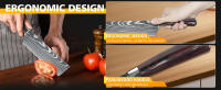 Cuchillo de Cocina Multiusos de Acero Inoxidable MDHADN Cuchillo de Paring de 8 Pulgadas - details 3