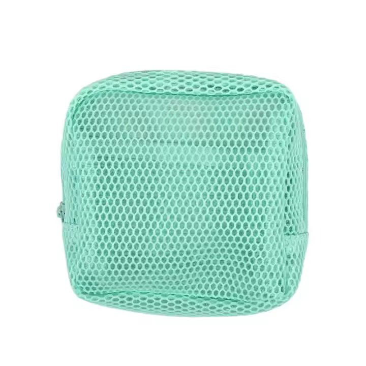 Malla cuadrada para uso personal, cuaderno, lápiz labial, cremallera, servilleta sanitaria, pequeña bolsa de cosméticos - 1