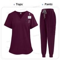Ropa médica para mujer, conjuntos de Jogger, pantalones de enfermería, bata quirúrgica, uniformes médicos de alta calidad, uniforme de belleza al por - details 15