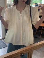 Blusa de verano para mujer, camisa de primavera, blusa para mujer, Blusas largas de gasa, informales, elegantes, Vintage, de manga larga, holgada de gran tamaño, blanca - details 8