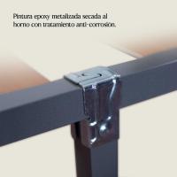 135x 190cm |   Somier con 4 Patas |   Láminas Madera de Chopo de 9 cm y Estructura de Tubos de Acero |   Útil para Camas Nido o Camas Individuales - details 3