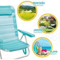 Set 2 Sillas Pleg Alu 5pos 60x47x83cmc/cojin-flamenco - details 12