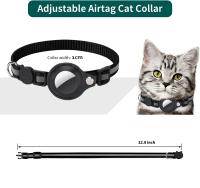 Collar para gato ajustable reflectante Breakaway con soporte para AirTag y campana – Collar de seguridad impermeable para gatitos/adultos - details 1