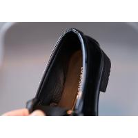 Zapatos de cuero de estilo británico para niños, calzado de tacón bajo, Punta puntiaguda, versátil, para boda - details 14