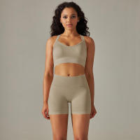 Conjunto de yoga para mujer, leggings y top de cintura alta, chándal sin costuras, tres conjuntos de entrenamiento para ropa de gimnasio - details 14