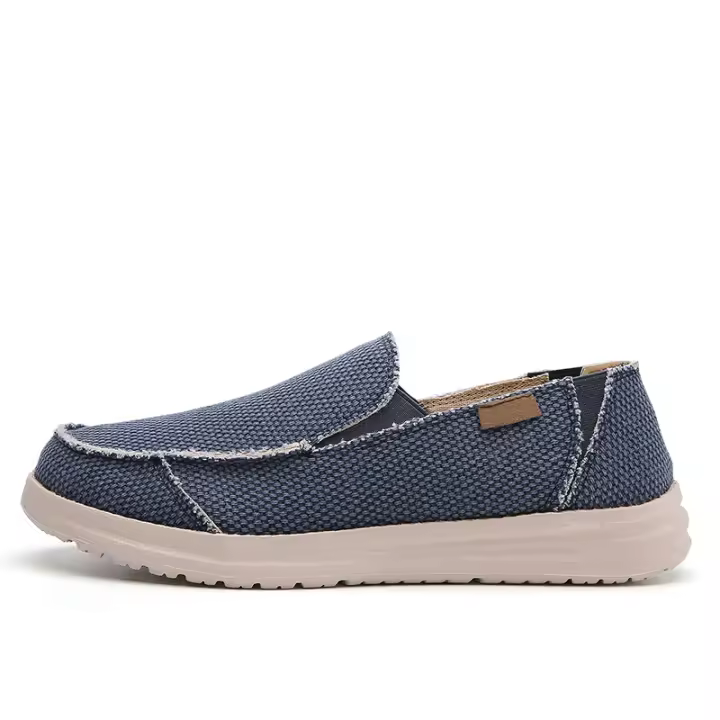 Zapatos de tela ligeros y transpirables para hombre, perezosos de gran tamaño, un pedal - 1