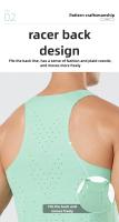 Camiseta de maratón para, camiseta deportiva, camiseta sin mangas para, ropa de gimnasio, camiseta de entrenamiento deportivo - details 6