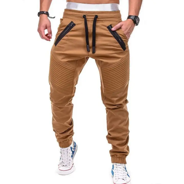 2025 pantalones deportivos con cordón elástico para hombre, bolso informal con doble, entrepierna abierta, moda - 1