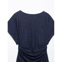 OUWU- Vestido Midi Decorativo Plisado Para Mujer Con Decoración De Cremallera Para Primavera Y Verano Nueva Ropa Casual Para Mujer - details 3