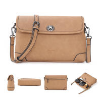 Bolso cruzado hecho a mano con hebilla giratoria de moda, Color sólido, pequeño, cuadrado, estilo americano, para ir al trabajo - details 4