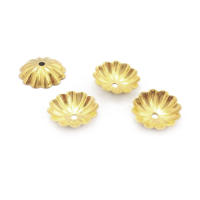 Tapas de cuentas de flores de latón de color no chapado, suministros de joyería Diy de alta calidad, collar, pendientes, accesorios para mujer - details 46