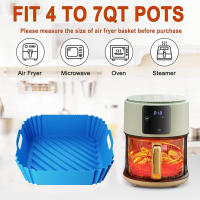 Bandeja antiadherente de silicona cuadrada para freidora Airs, bandeja resistente a altas temperaturas para cocinar y hornear - details 0