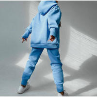Suéter con capucha informal para mujer, jersey deportivo de lana de dos piezas, pantalones tipo araña, ropa deportiva - details 4