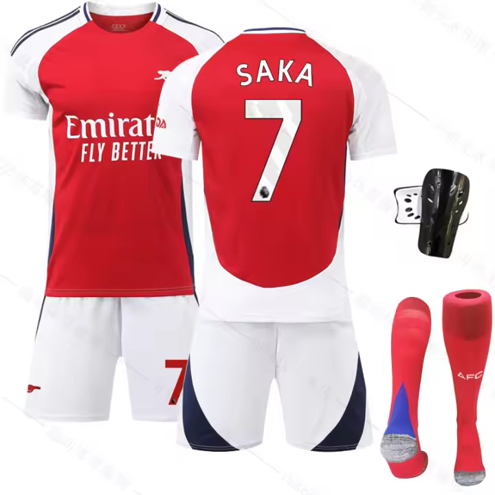 Traje de Fútbol para Adultos Real Madrid Versión Correcta con Calcetines Jersey de Mbappe No. 9 - 1