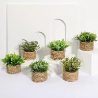 Plantas Artificiales de Eucalipto Pila de Césped Tejida de 11cm Material PE Decoración del Hogar - details 11