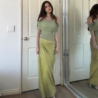 BUNO-vestidos largos con hombros descubiertos, vestido de cena negro con malla transparente, trajes de cumpleaños elegantes y sexys - details 20