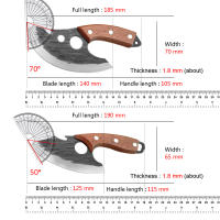 Cuchillo De Cocina Multifuncional De Acero Inoxidable Forgado Con Abrebotellas Y Funda Cuchillo Para Carne Y Desbonador - details 1