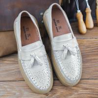 Cuero genuino de alta gama de piel de vaca pura de primera capa, zapatos de cuero con suela blanda, zapatos de hombre - details 1