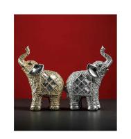 Lucky Collection-estatuas creativas de resina para sala de estar, escritorio, dormitorio, comedor, decoración del hogar, decoración de elefante - details 1