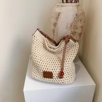 Bolso bandolera informal para mujer - Bolso de poliéster blanco de gran capacidad con correa larga fija y cierre magnético, versátil para uso diario y viajes, lavable a mano, bolso bandolera, accesorio minimalista, construcción duradera, diseño tejido tex - details 8