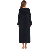 Bata holgada de lana para mujer, ropa de casa cálida - details 13
